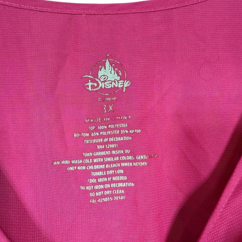Disney Floral Skull Embroidered Graphic Tank Top Pink Size 3X - Picture 4 of 5